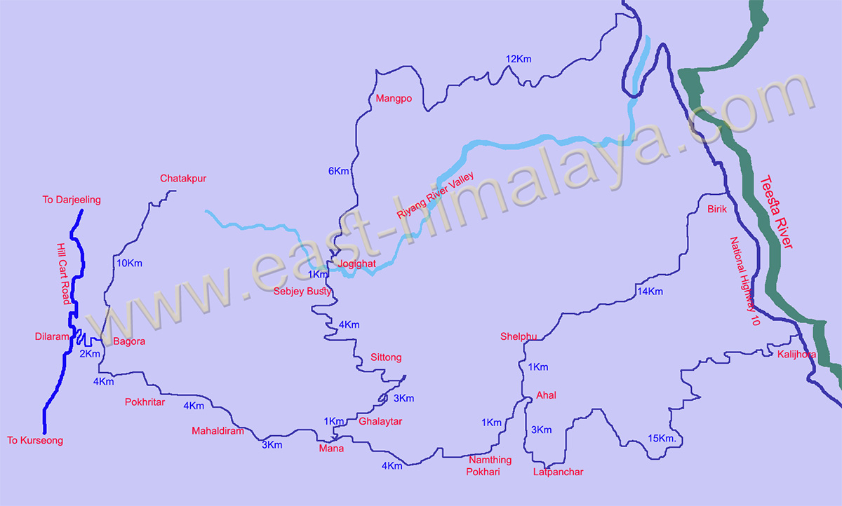 Latpanchar Sitong Area Map
